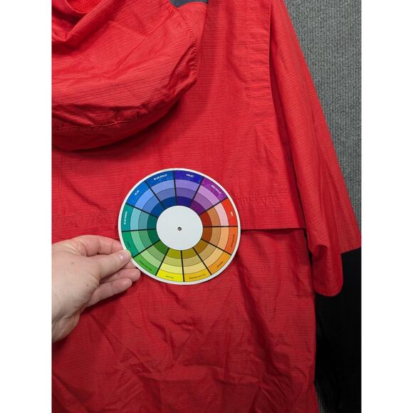 Nike Football Windbreaker Hoodie Mens Small Lightweight Player Jacket Red Black - Picture 7 of 12